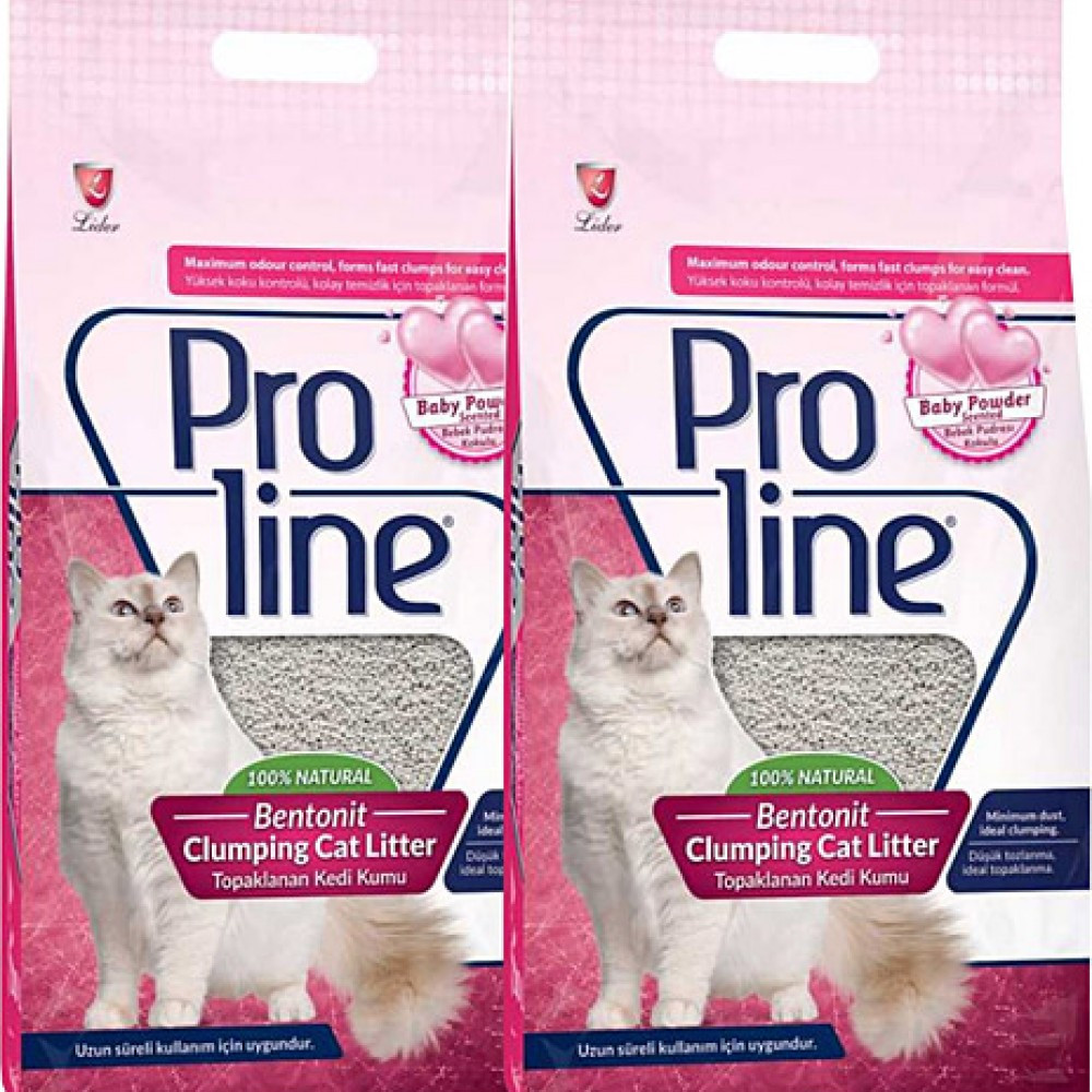 Proline Pudra Kokulu Kedi Kumu İnce 2x10 Lt