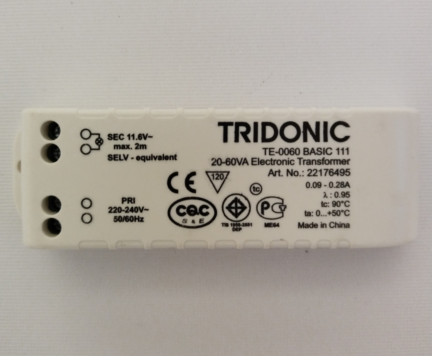 Tridonic TE-0060 20-60va Elektronik Balast