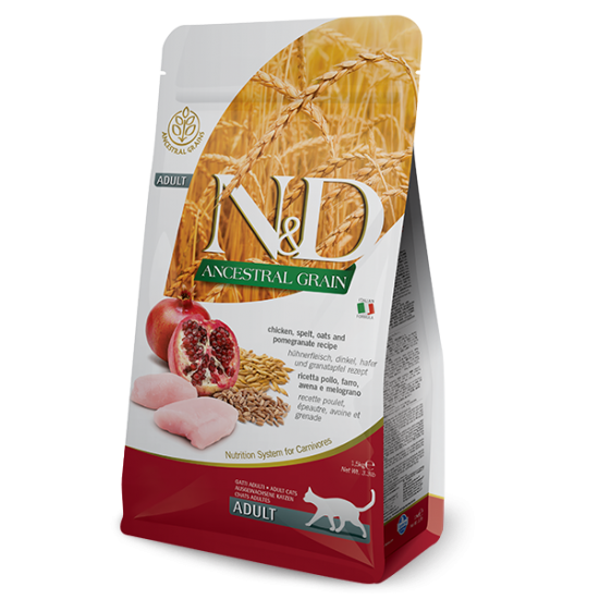 N&D Ancestral Graın Kedi MamasI Tavuk Nar 5 kg