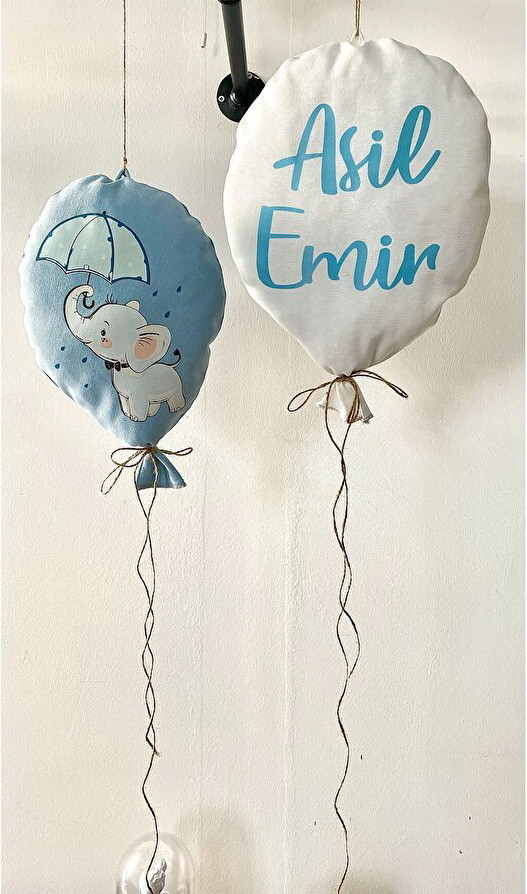 Çoçuk bebek  odası hastane kapısı süsü isimli,fil balon