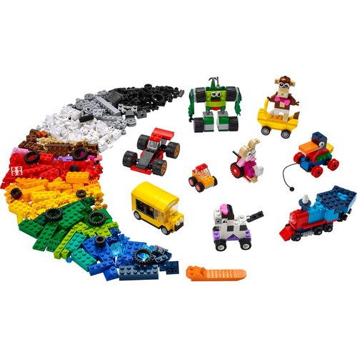 LEGO Classic 653 Parçalık Yapım Parçaları ve Tekerlekler Kutusu (11014) - Çocuk Oyuncak Yapım Seti